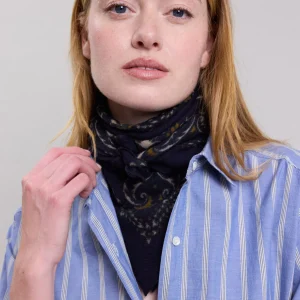 Cheap Hartford Bandana Scarf Navy Blue