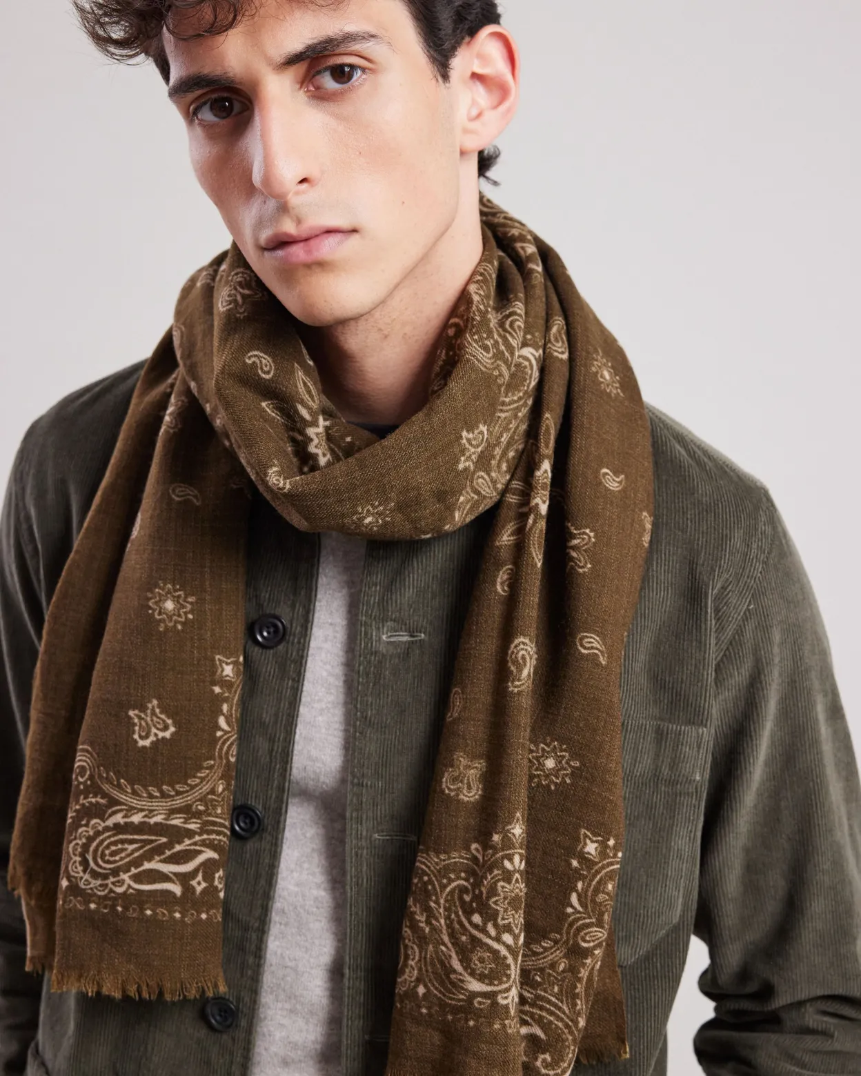 bandana_scarf_1-5.webp Shop Hartford Bandana Scarf Military Green