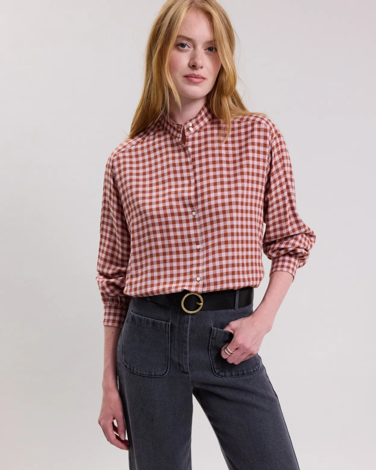 calim_shirt_0-1.webp Cheap Hartford Calim Shirt Brick & Pink