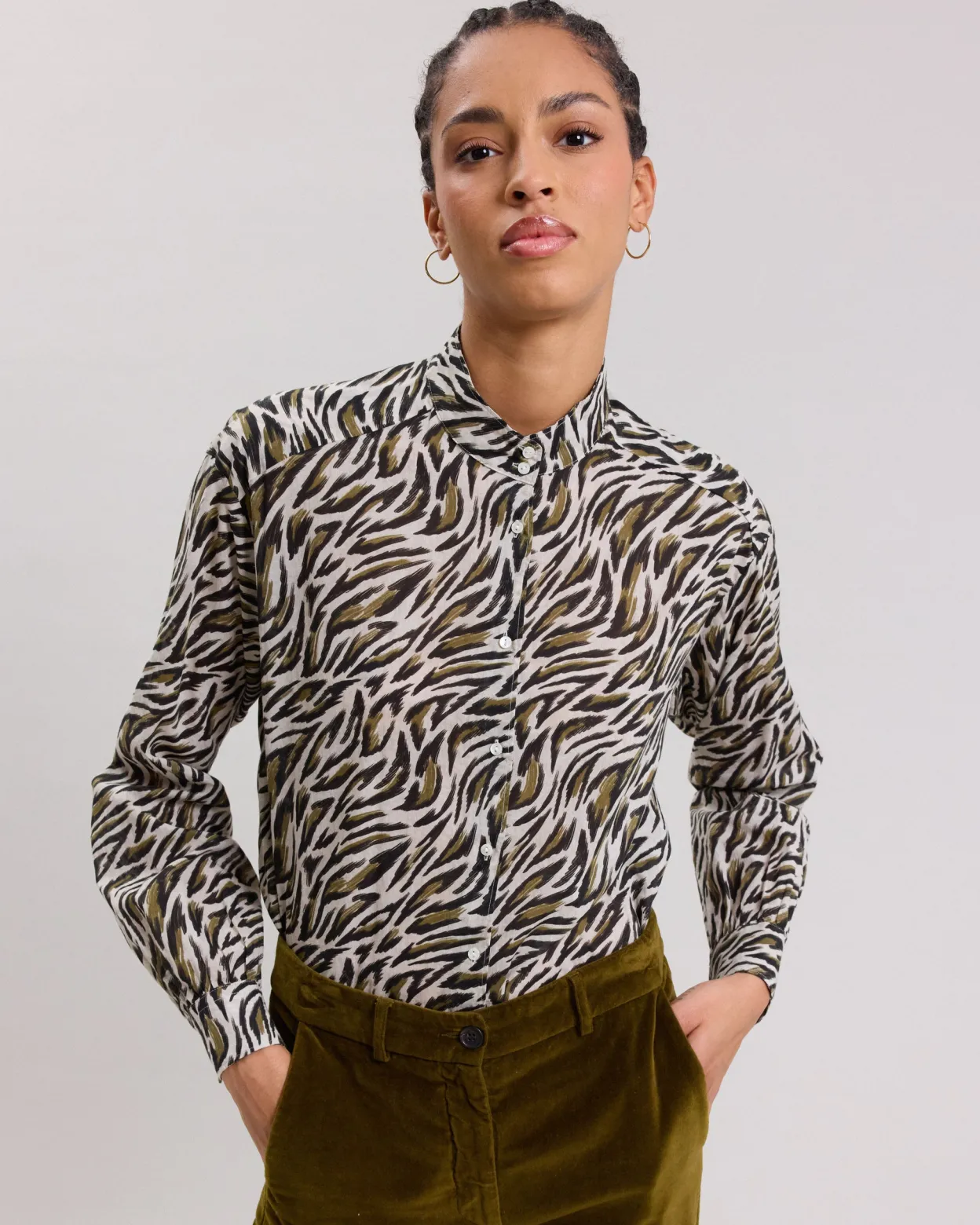 calim_shirt_0.webp Hot Hartford Calim Shirt Green & Beige