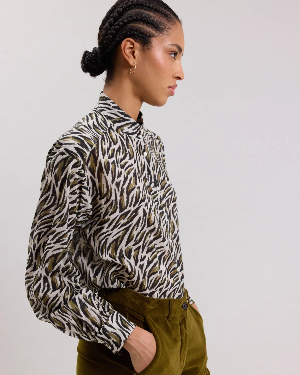 calim_shirt_1.webp Hot Hartford Calim Shirt Green & Beige