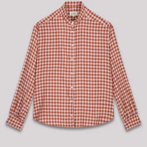 Cheap Hartford Calim Shirt Brick & Pink