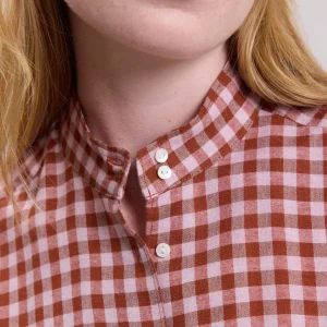 Cheap Hartford Calim Shirt Brick & Pink