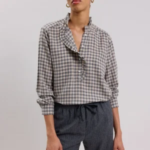 Cheap Hartford Carmen Shirt Beige & Gray