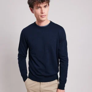 Online Hartford Crew Sweater Navy Blue