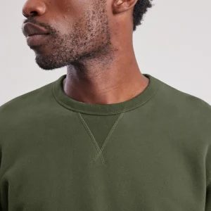 Shop Hartford Crew Sweatshirt Military Green