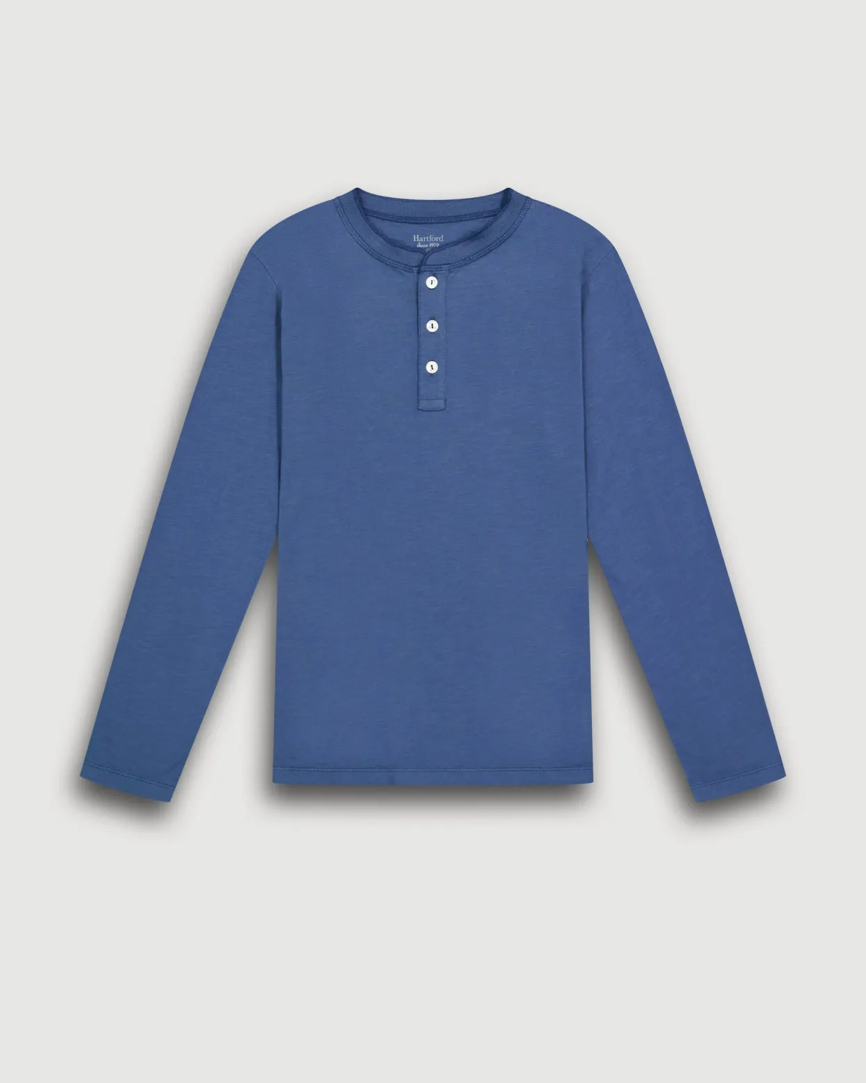 henley_tshirt_0-2.webp Online Hartford Henley T-shirt Cobalt Blue