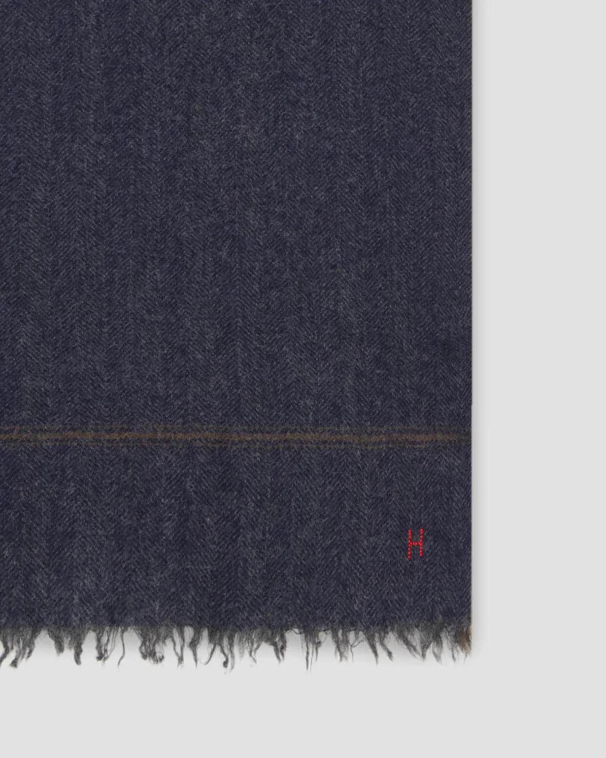 herringbone_scarf_3.webp Online Hartford Herringbone Scarf Navy Blue
