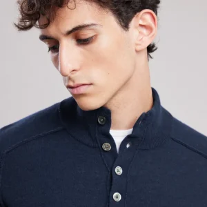 Hot Hartford High Neck Sweater Navy Blue