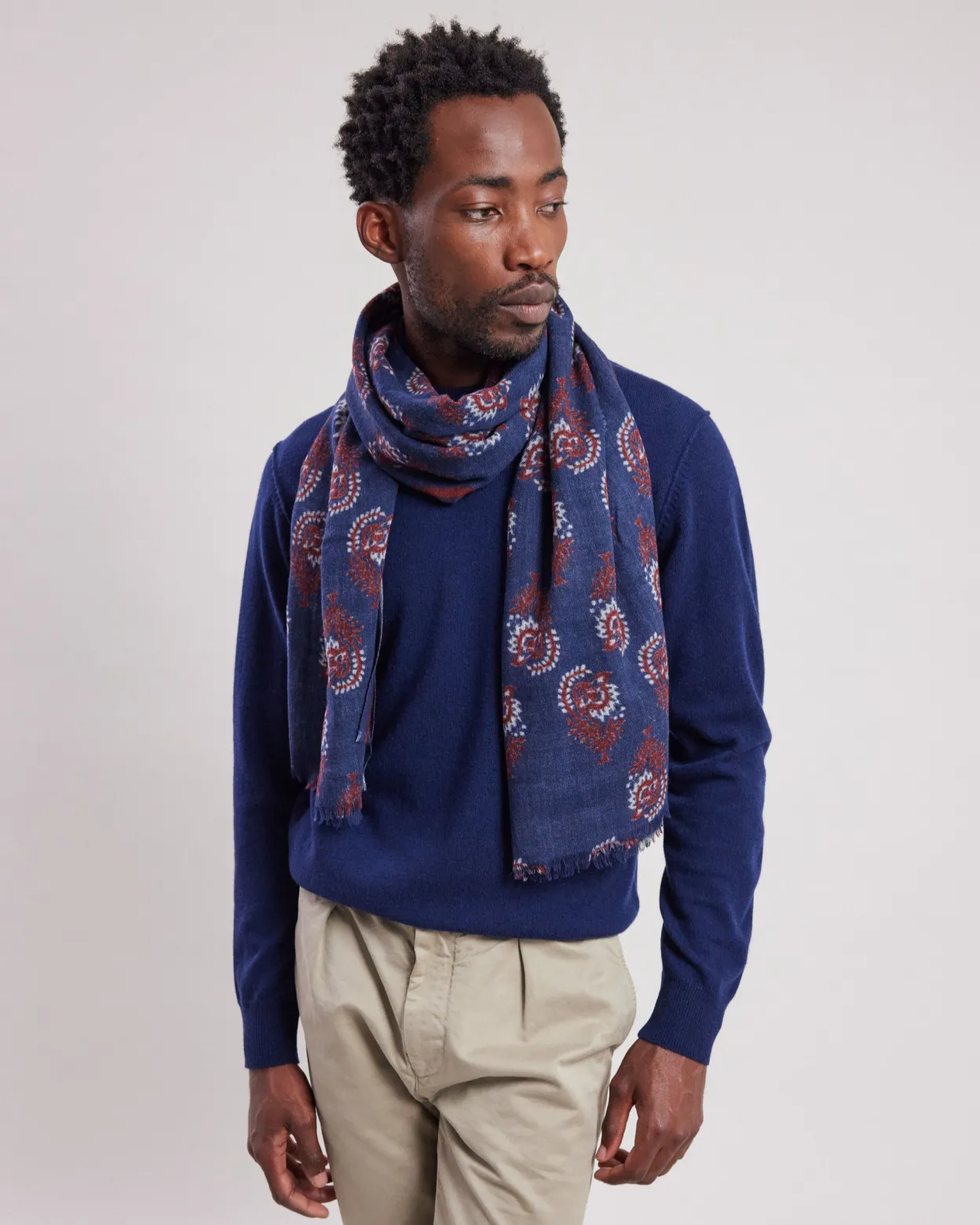 indigo_scarf_0.webp Outlet Hartford Indigo Scarf Indigo & Red