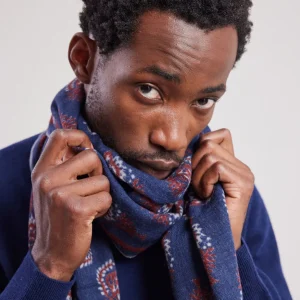 Outlet Hartford Indigo Scarf Indigo & Red