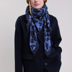 Store Hartford Leopard Scarf Blue