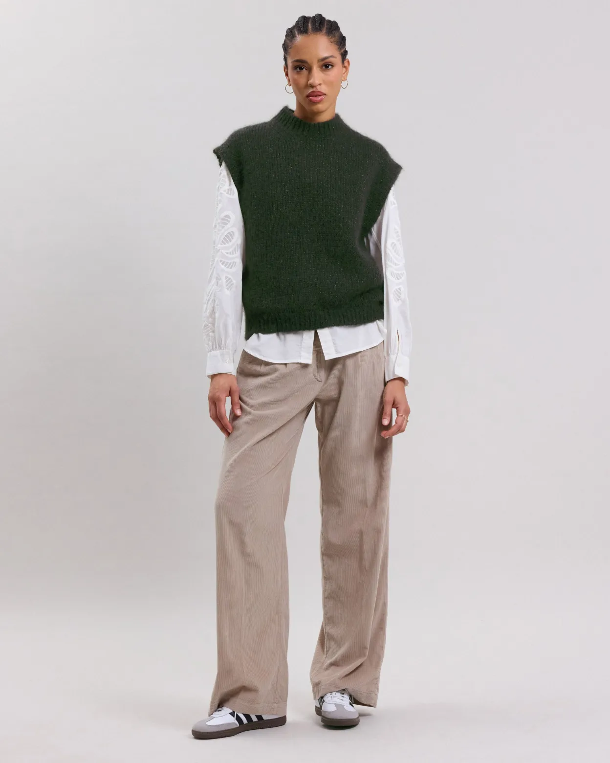 maori_sweater_1.webp Best Hartford Maori Sweater Military Green & Gold