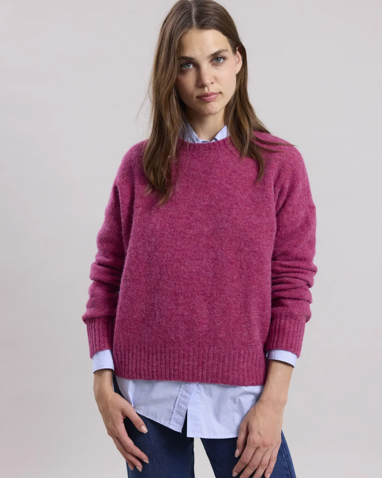 matrix_sweater_0.webp Discount Hartford Matrix Sweater Raspberry