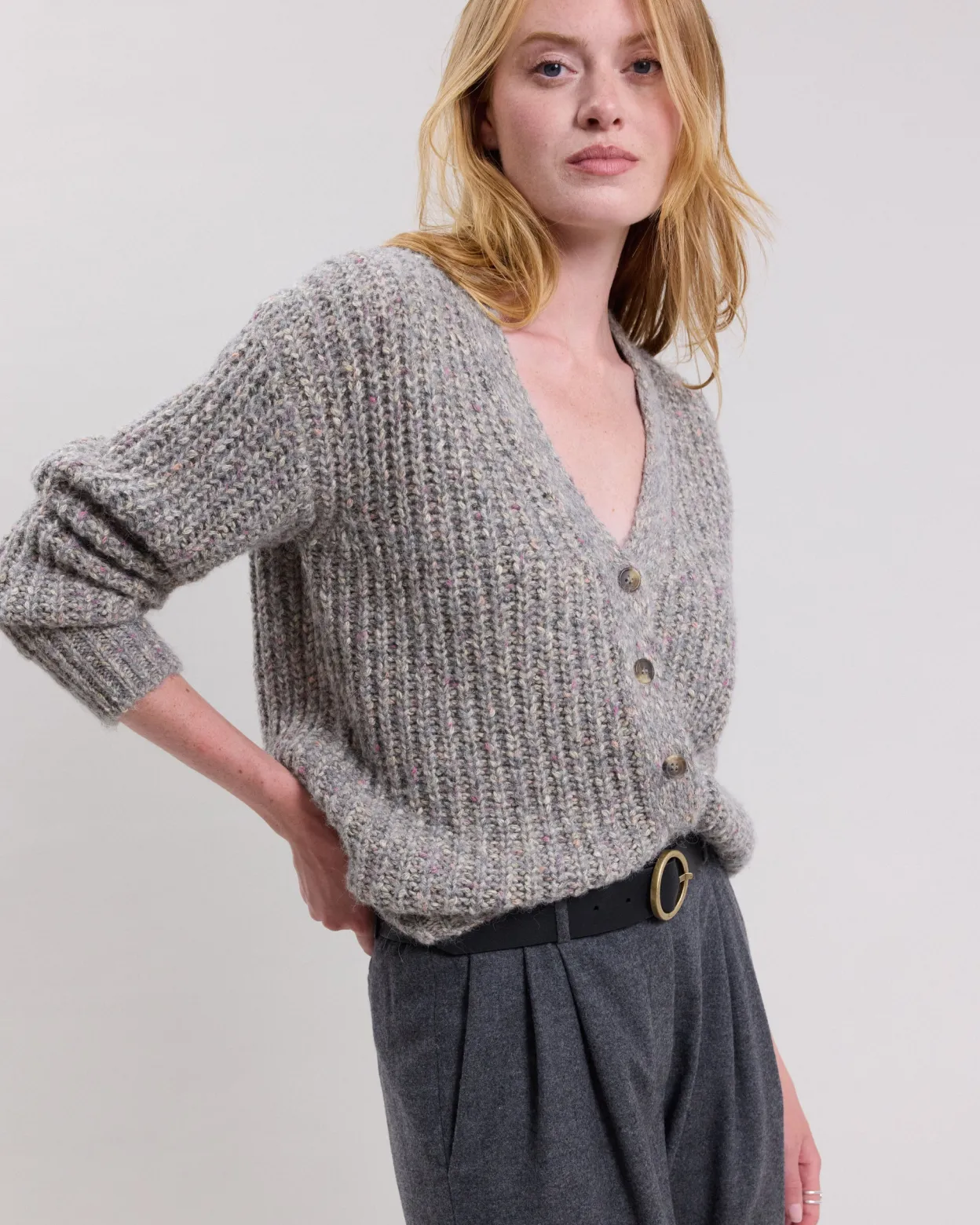 monia_cardigan_0.webp Sale Hartford Monia Cardigan Heather Gray
