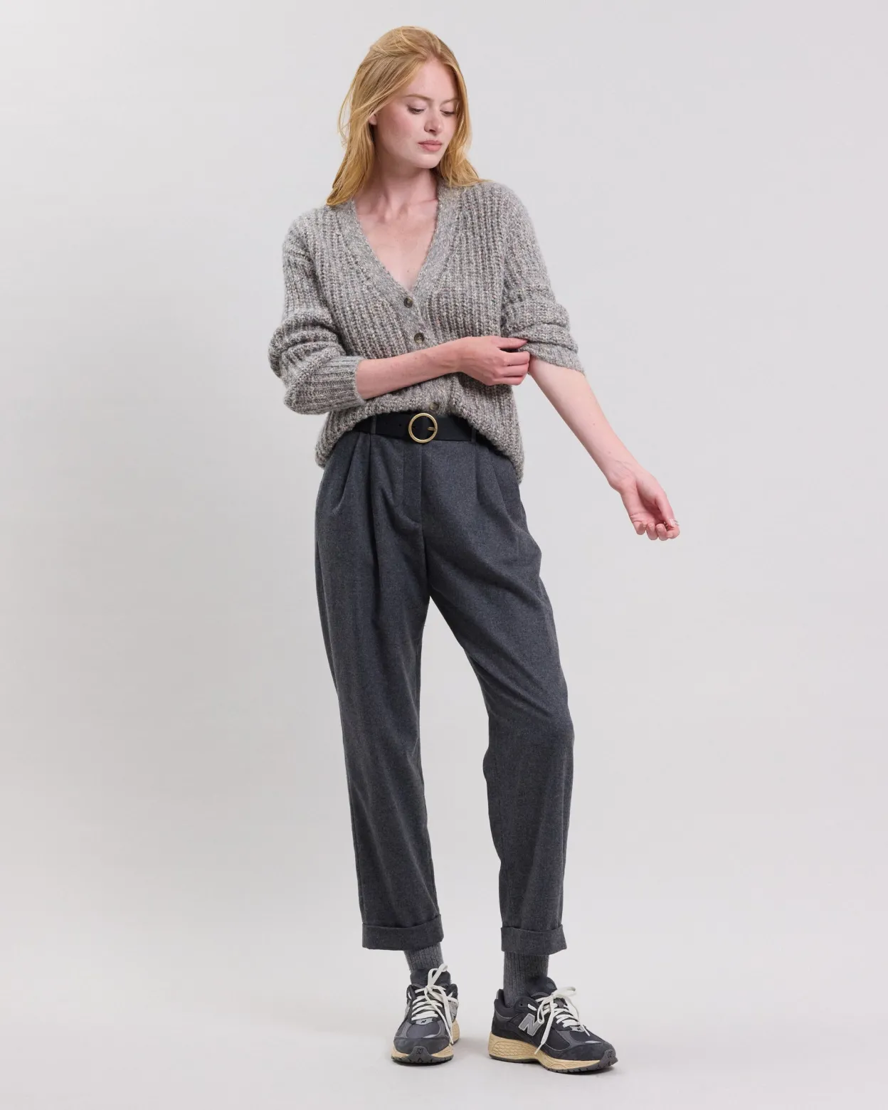 monia_cardigan_1.webp Sale Hartford Monia Cardigan Heather Gray