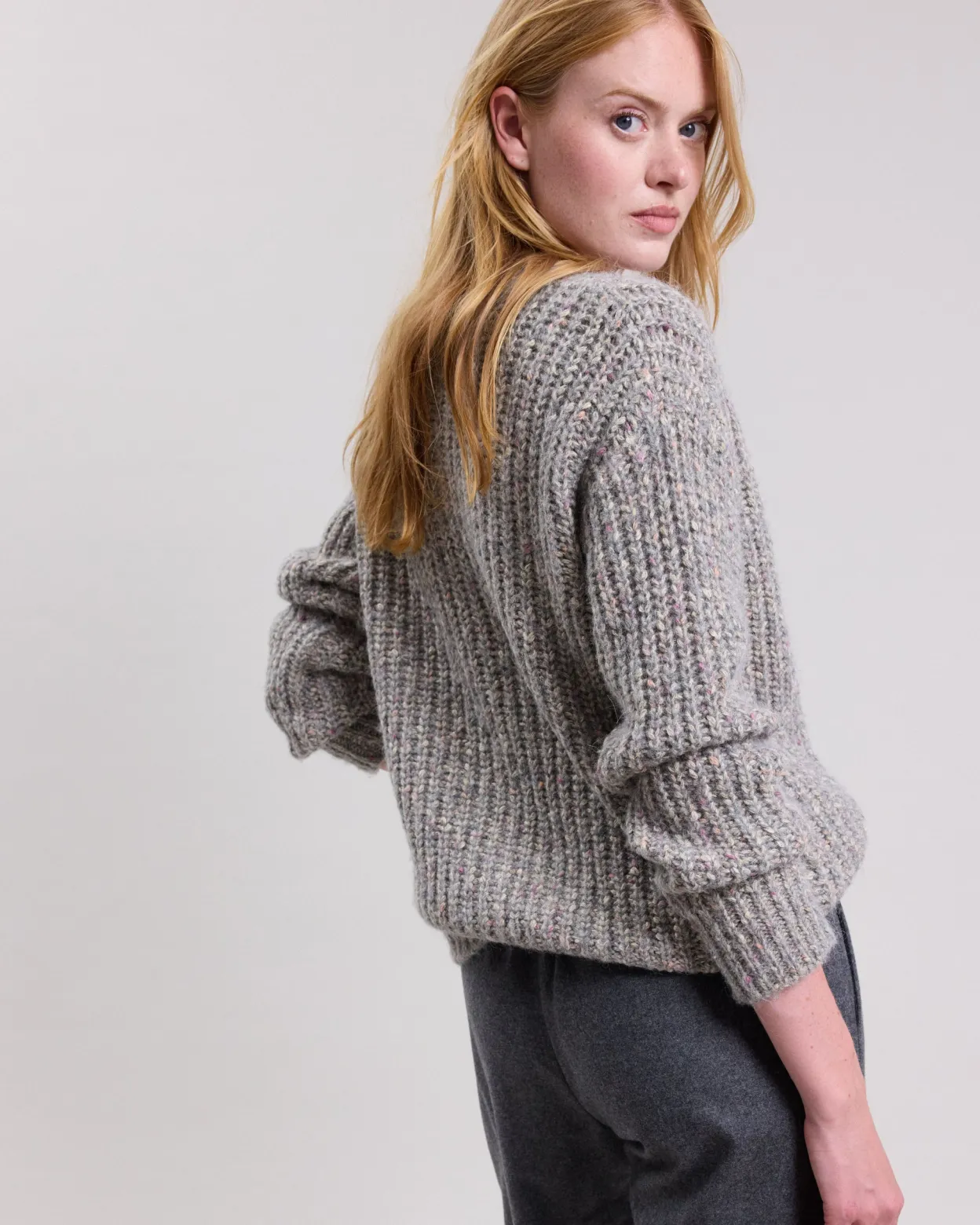 monia_cardigan_3.webp Sale Hartford Monia Cardigan Heather Gray