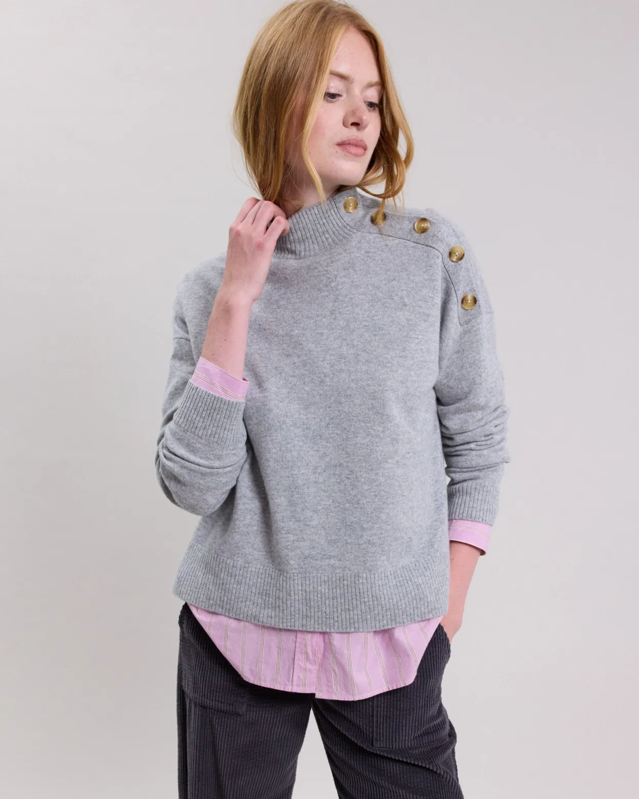 myxini_sweater_0.webp Hot Hartford Myxini Sweater Heather Gray