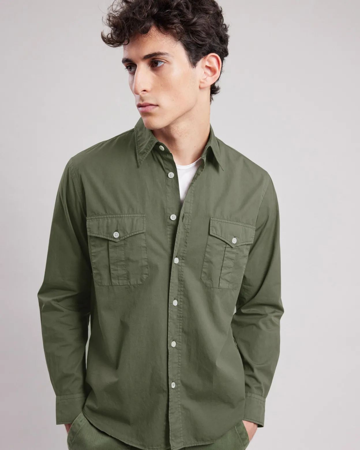 patrol_shirt_0.webp Cheap Hartford Patrol Shirt Military Green