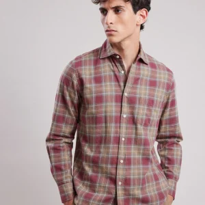 Best Sale Hartford Paul Shirt Red & Camel