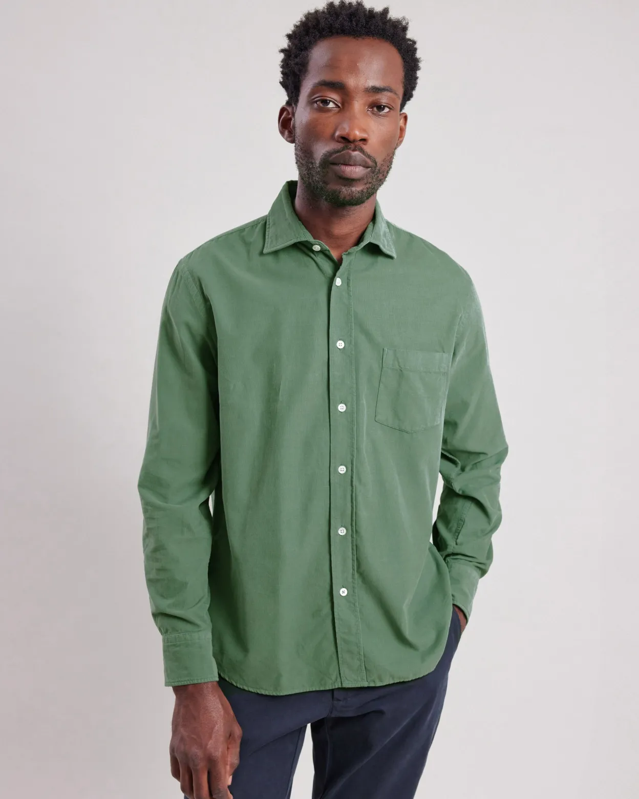 paul_shirt_1-2.webp Shop Hartford Paul Shirt Fern Green