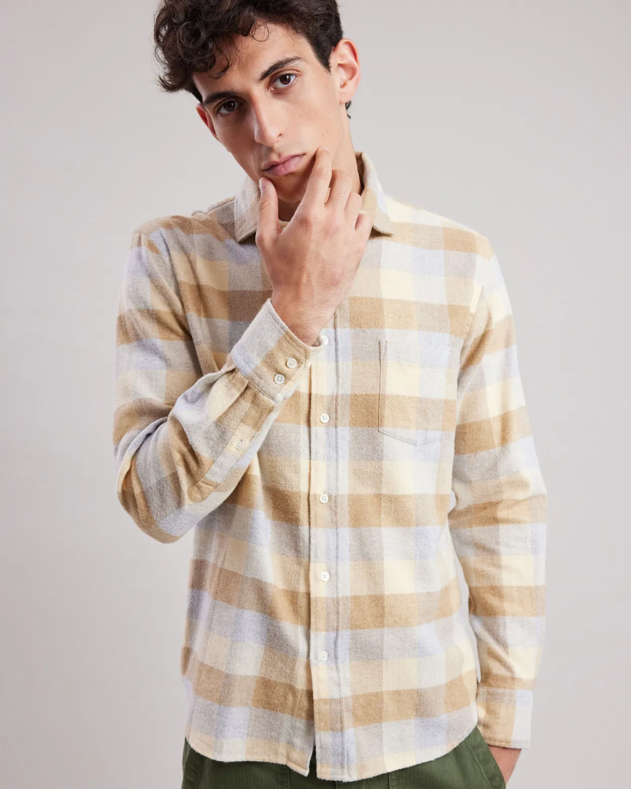 paul_shirt_1-23.webp Fashion Hartford Paul Shirt Yellow & Gray