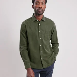 Shop Hartford Paul Shirt Military Green