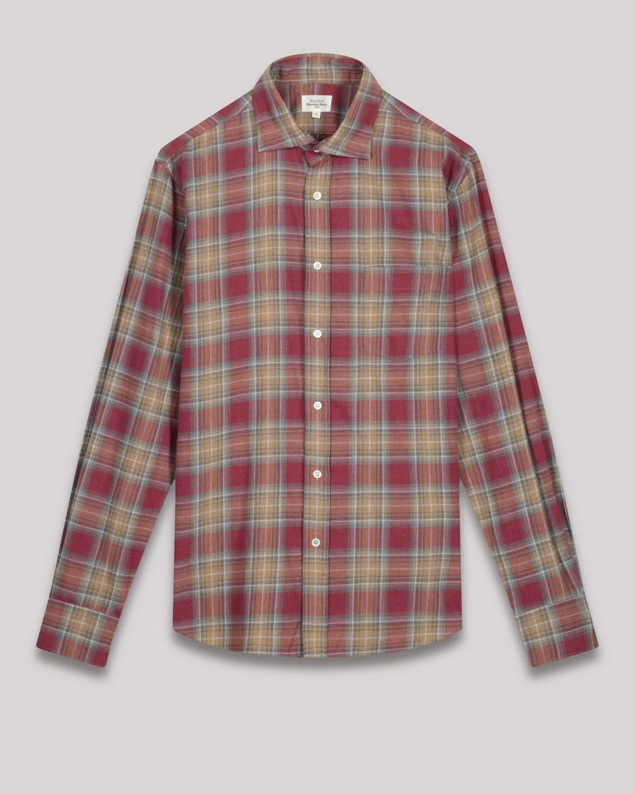 paul_shirt_2-26.webp Best Sale Hartford Paul Shirt Red & Camel