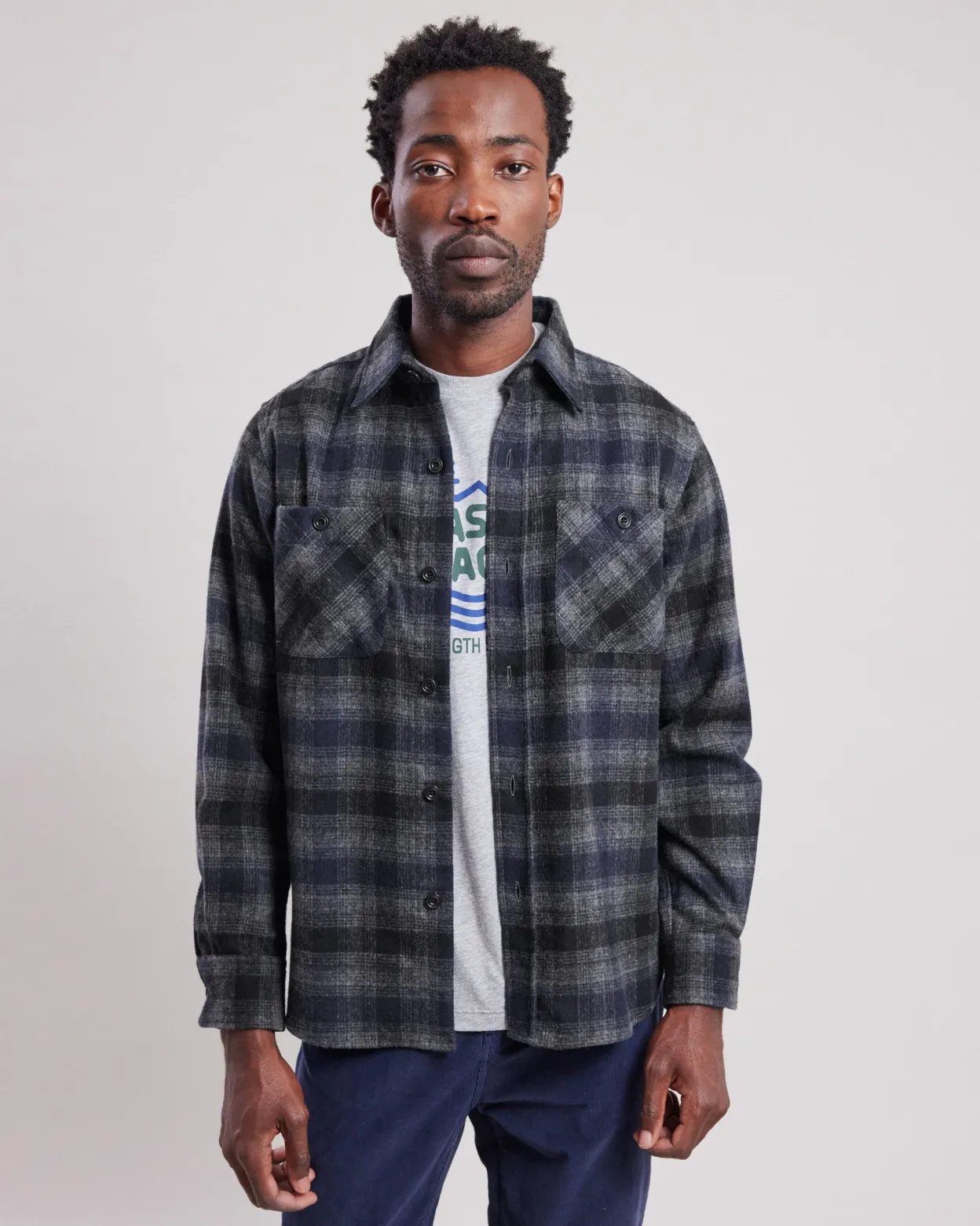 percey_shirt_1.webp Best Hartford Percey Shirt Navy Blue