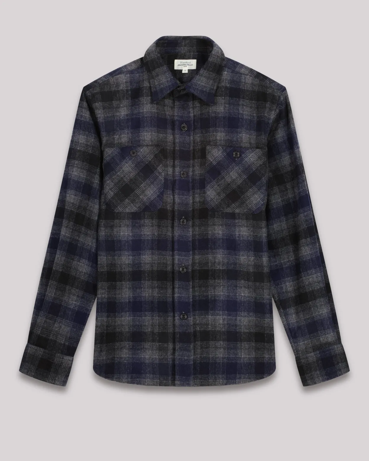 percey_shirt_2.webp Best Hartford Percey Shirt Navy Blue