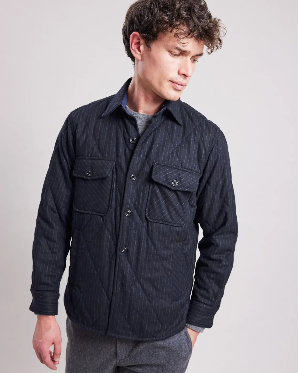 peter_shirt_0-1.webp Clearance Hartford Peter Shirt Navy Blue