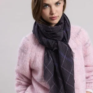 Clearance Hartford Plaid Scarf Anthracite