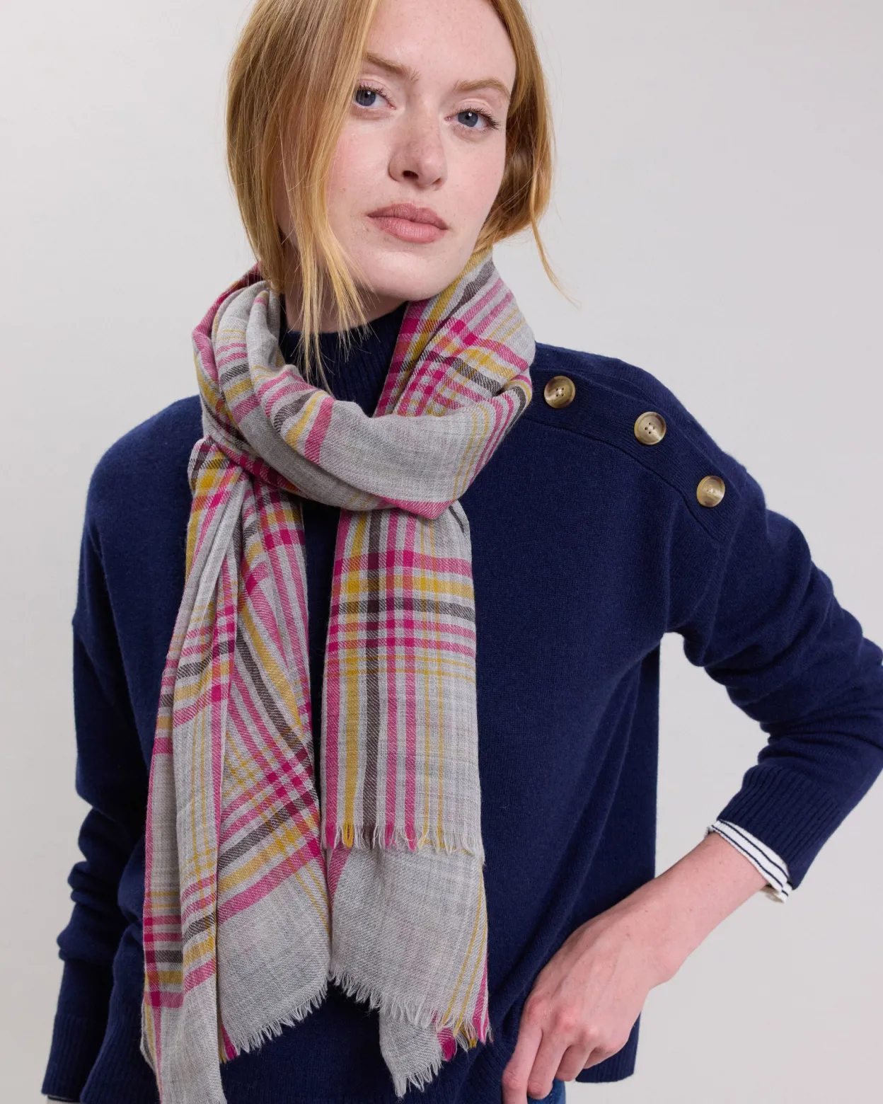 plaid_scarf_0.webp Hot Hartford Plaid Scarf Gray
