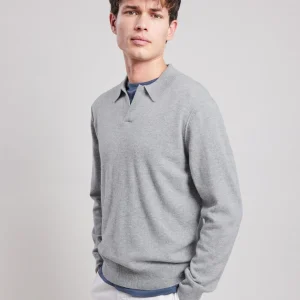 Hot Hartford Polo Collar Sweater Gray