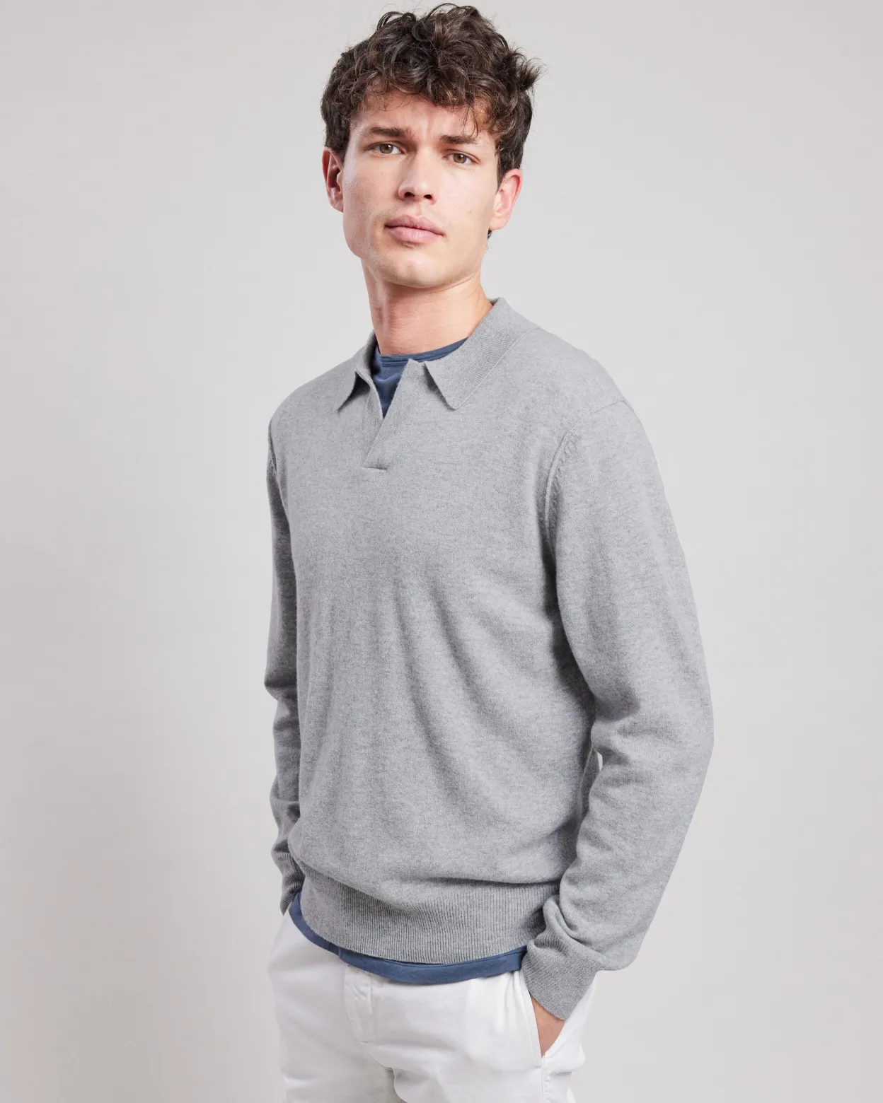polo_collar_sweater_0-1.webp Hot Hartford Polo Collar Sweater Gray
