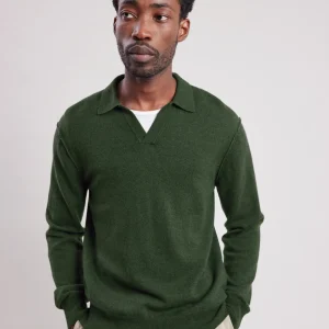 Shop Hartford Polo Collar Sweater Forest Green