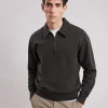 Best Sale Hartford Polo Zipper Sweatshirt Carbon