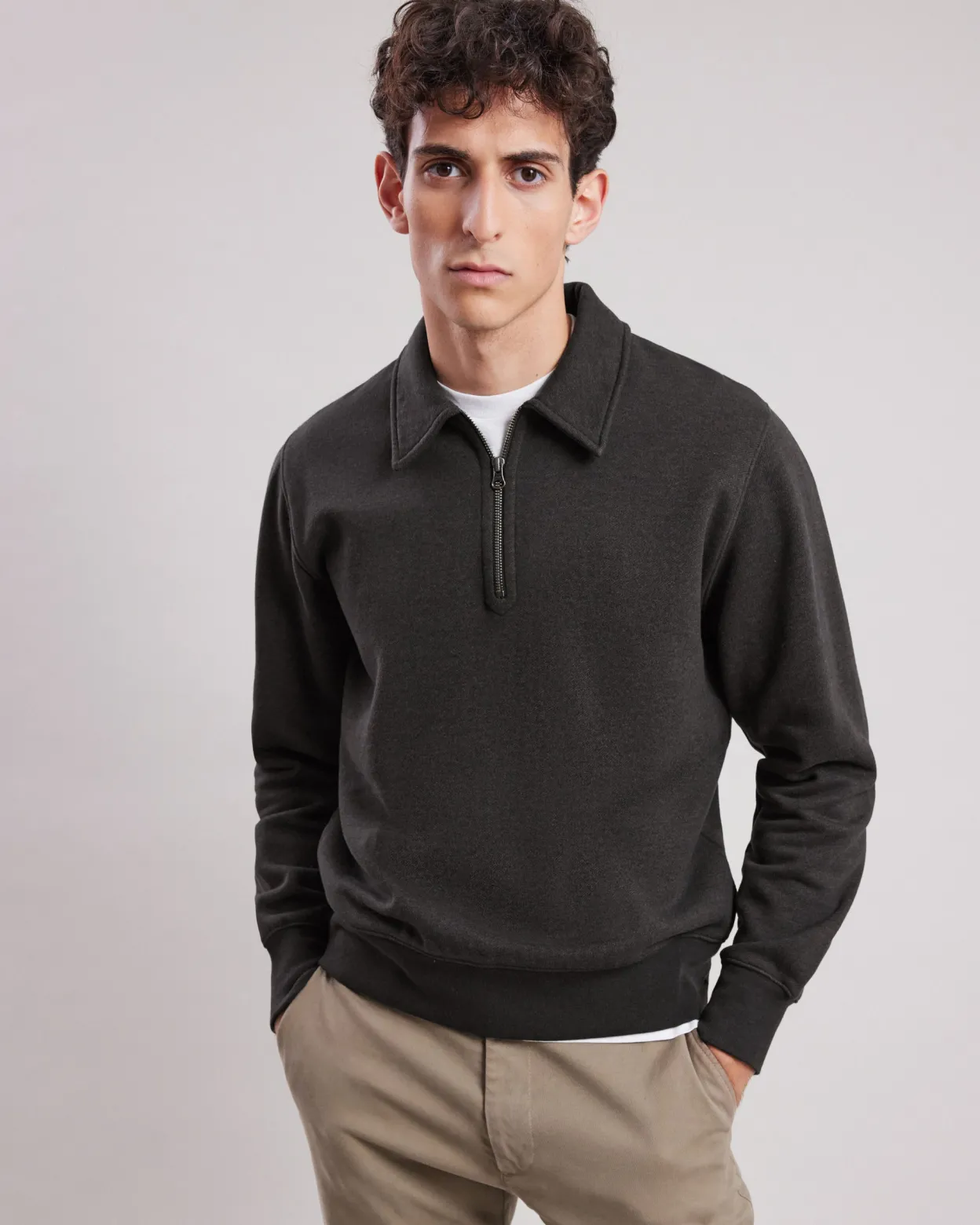 polo_zipper_sweatshirt_0-1.webp Best Sale Hartford Polo Zipper Sweatshirt Carbon