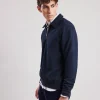 Clearance Hartford Polo Zipper Sweatshirt Indigo