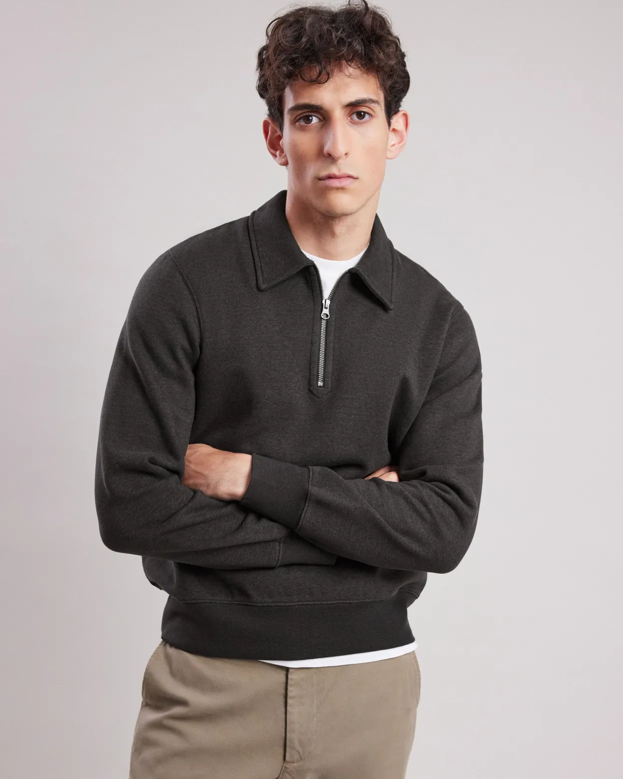 polo_zipper_sweatshirt_2-1.webp Best Sale Hartford Polo Zipper Sweatshirt Carbon
