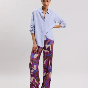 Outlet Hartford Positano Pants Beige & Purple
