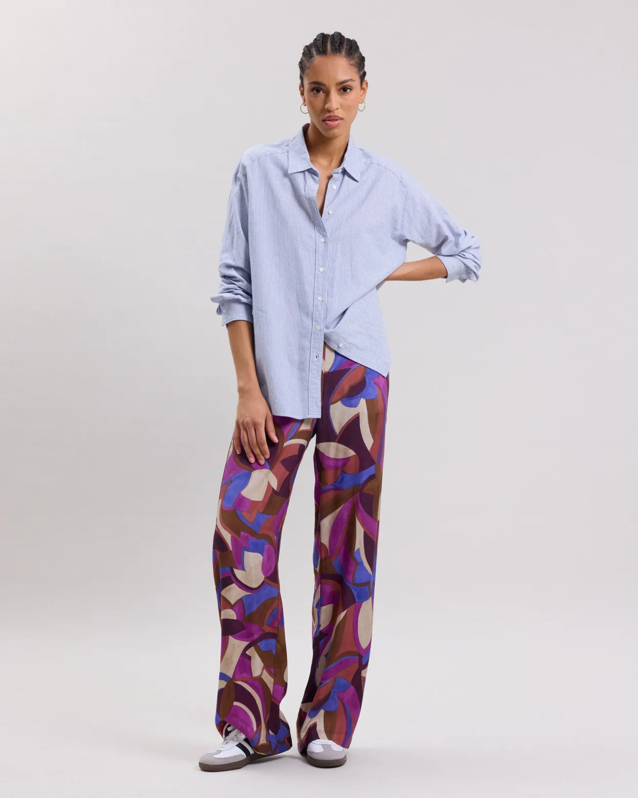 positano_pants_3.webp Outlet Hartford Positano Pants Beige & Purple
