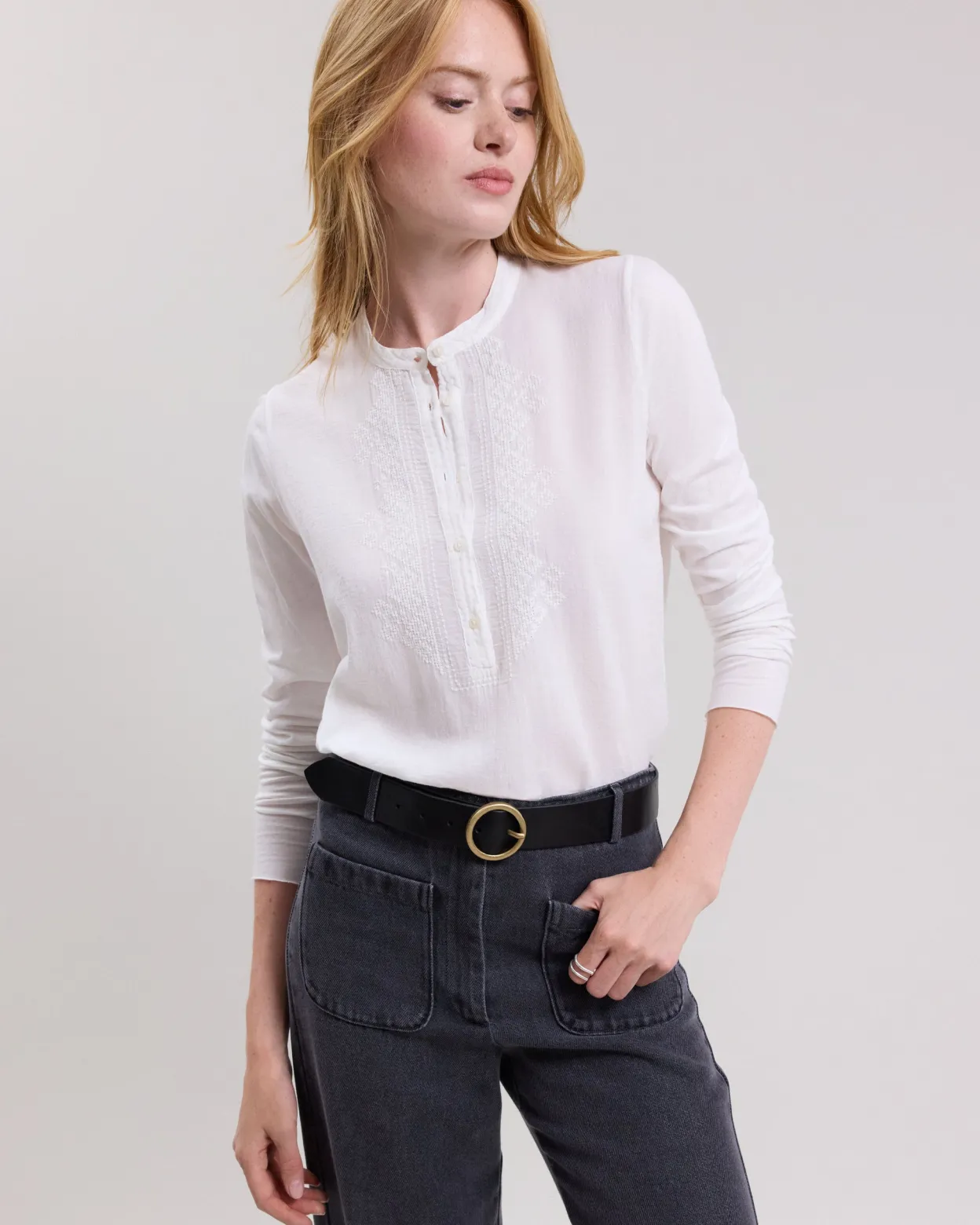 taenia_tshirt_0-1.webp Cheap Hartford Taenia T-Shirt Off-White