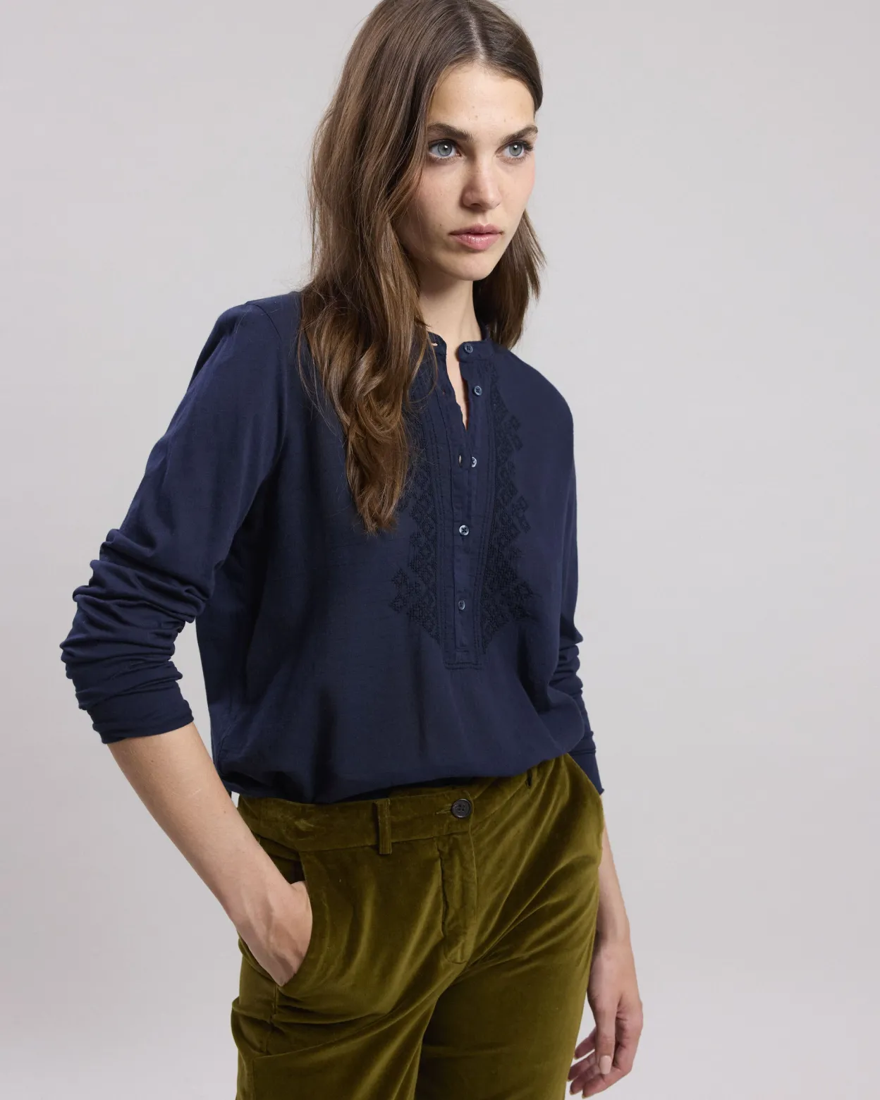 taenia_tshirt_0-2.webp Cheap Hartford Taenia T-Shirt Midnight Blue