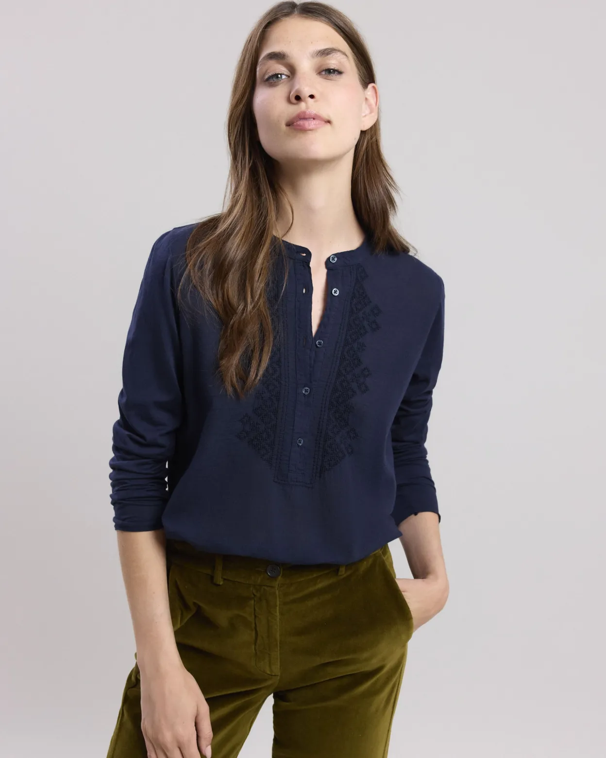 taenia_tshirt_1-2.webp Cheap Hartford Taenia T-Shirt Midnight Blue