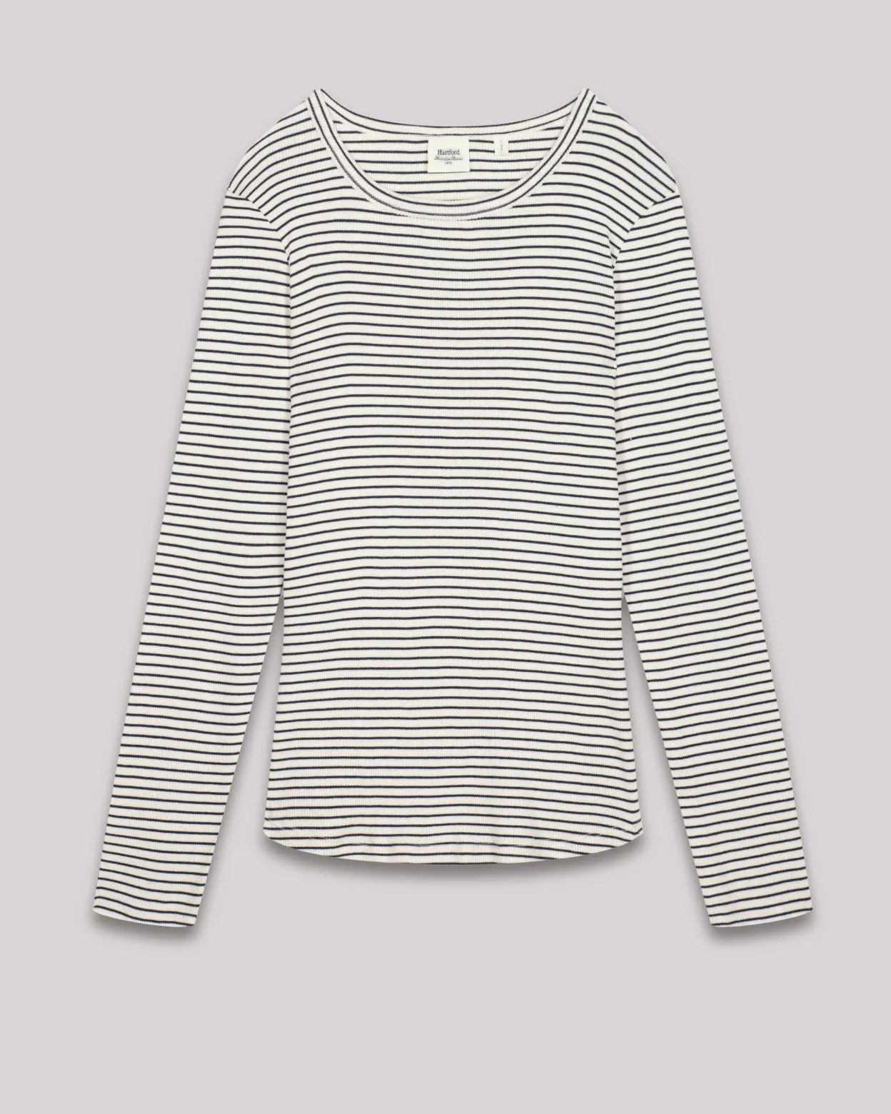talaro_tshirt_2.webp Fashion Hartford Talaro T-Shirt Off-White & Navy