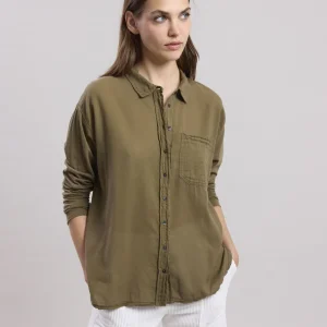 Online Hartford Tallez Shirt Olive Green