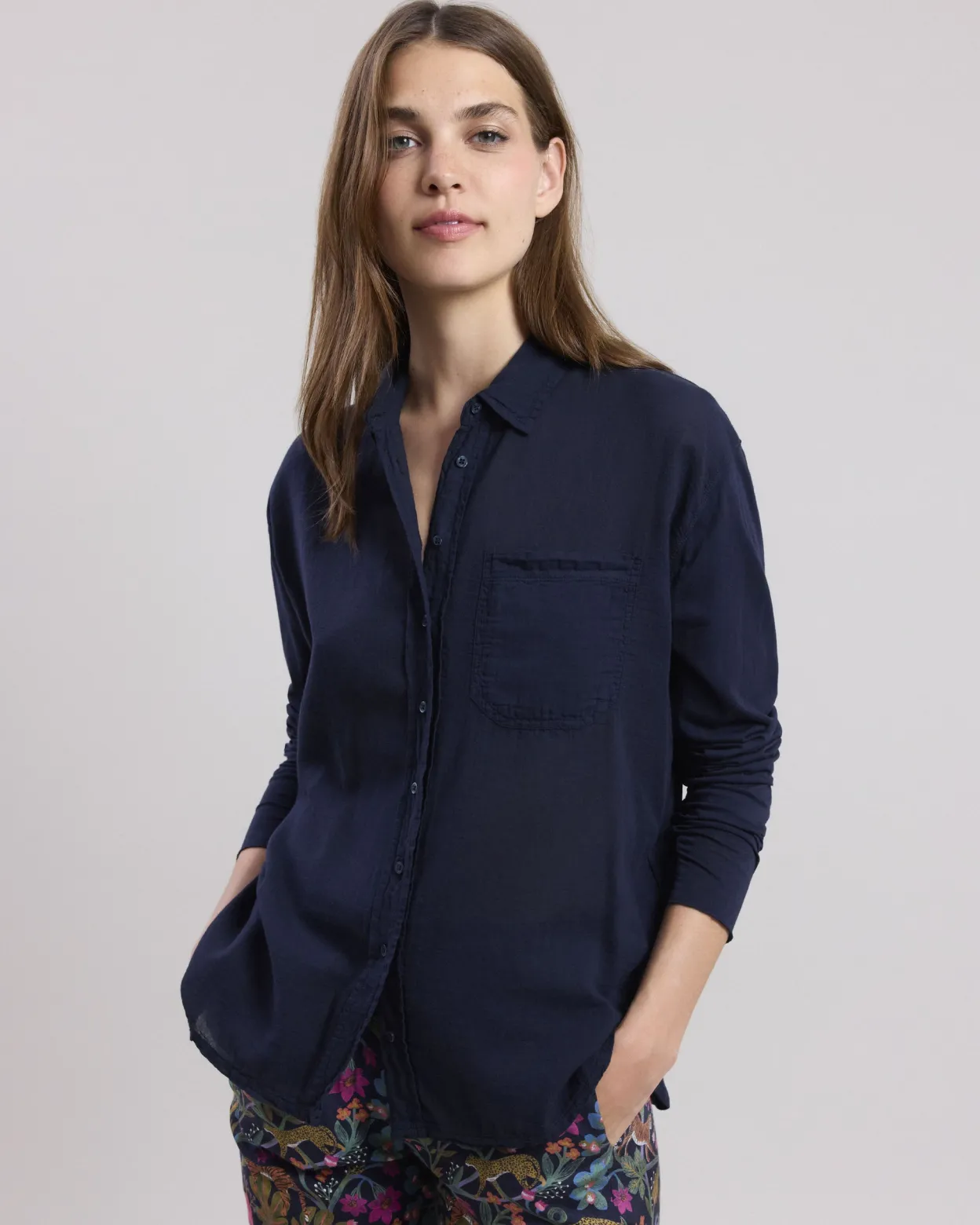 tallez_shirt_0-2.webp Discount Hartford Tallez Shirt Midnight Blue