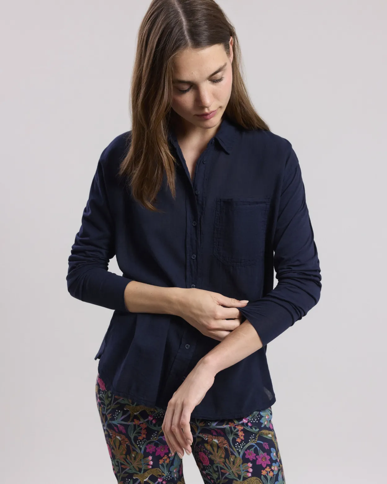tallez_shirt_1-2.webp Discount Hartford Tallez Shirt Midnight Blue