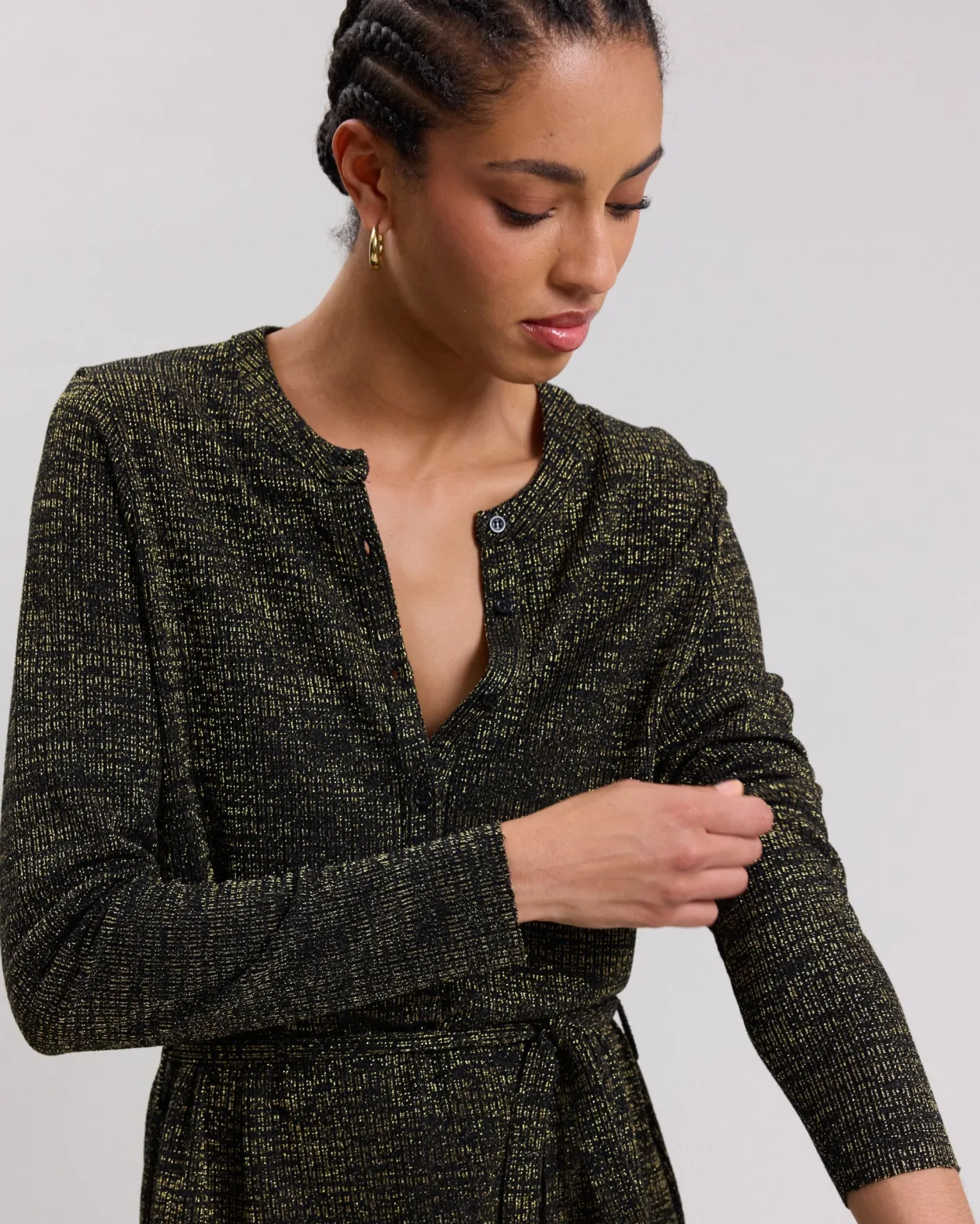 tasite_dress_1.webp Discount Hartford Tasite Dress Black & Gold